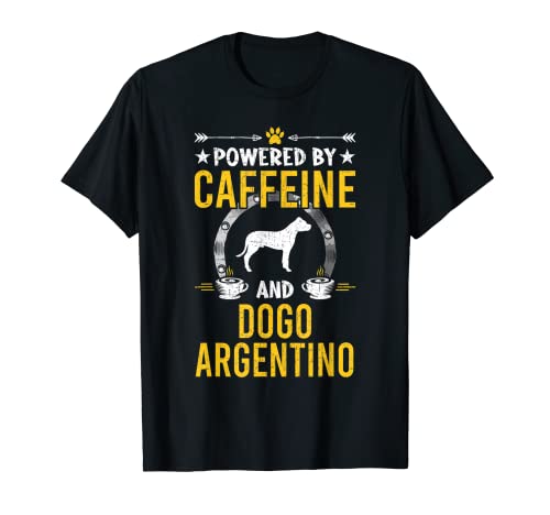 Desarrollado por la cafeína y los amantes de los perros argentinos Dogo Camiseta