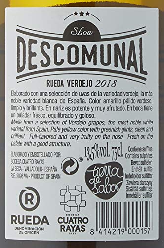 Descomunal Verdejo Vino blanco D.O Rueda- 6 Botellas de 750 ml - Total: 4500 ml