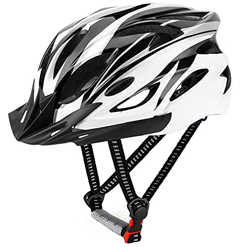 DesignSter Casco Bicicleta Unisex Adulto Unisexo Ajustable 57-63 cm con Visera y Forro Desmontable Especializado para Ciclismo de Montaña Motocicleta