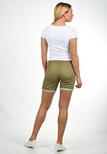 Desires Lila Pantalón Tejano Vaquero Corto Shorts para Mujer Elástico, tamaño:40, Color:Aloe (3612)