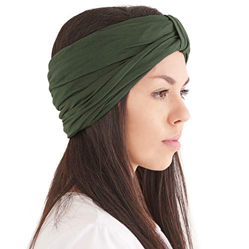 Diadema Turbante Mujer Grueso - Pañuelo Cabeza Abrigo Invierno Sombrero de Quimioterapia Cabello Natural