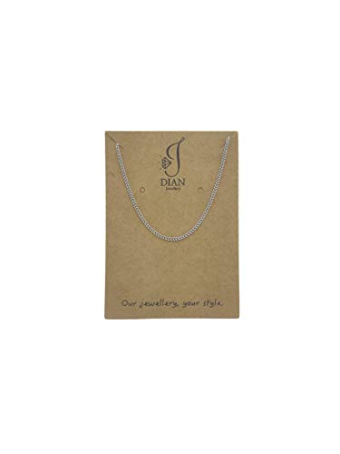 DIAN Jewellery - collar de cadena - Plata fina 925 plata de ley - 20 pulgadas - 50 cm