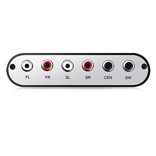 Digital a Analógico 5.1 Audio Gear Adaptador Decodificador de Sonido SPDIF RCA Dolby AC3 / DTS Entrada Coaxial Óptica - Soporte para HDTV DVD Player Blue ReyDVD DVD SP3 Xbox 360