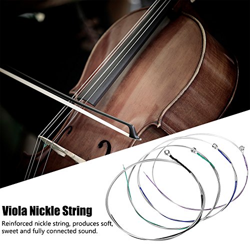 Dilwe Juego de Cuerdas Viola, Cuerdas de Viola Profesional Juego de 4 AD G C para Viola de Tamaño Completo