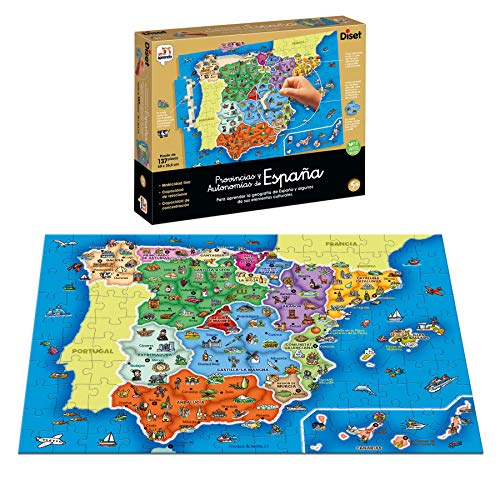 Diset- Provincias y Autonomías de España - Puzle educativo para aprender la geografía española a partir de 5 años