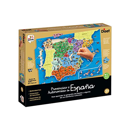 Diset- Provincias y Autonomías de España - Puzle educativo para aprender la geografía española a partir de 5 años