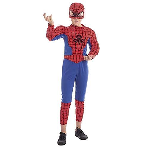 Disfraz Superhéroe Spider Niño (Talla Infantil Desde 3 a 12 años) [Talla 3-4 años]| Traje Cosplay Héroes para Fiestas Disfraces Carnaval Halloween Cumpleaños