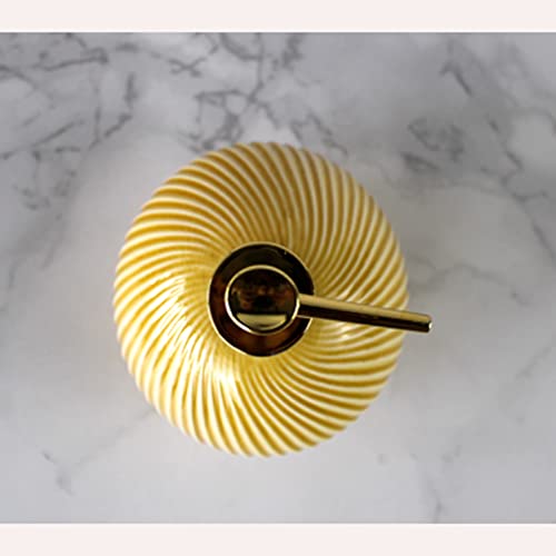 dispensador de loción DISEÑADOR DE SOAPOM Bomba DE Soap ENFOSED Botella DE CERÁMICA Prensa DE Prensa DE Prensa DE LOTIÓN DE LOTIÓN del HOTÓN DE Hotel Nordic Regalo (Color : Yellow)