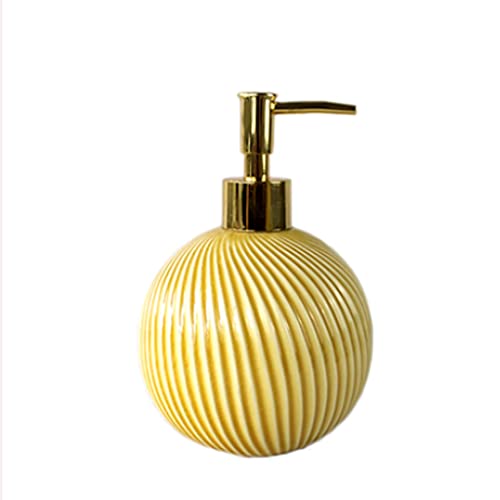 dispensador de loción DISEÑADOR DE SOAPOM Bomba DE Soap ENFOSED Botella DE CERÁMICA Prensa DE Prensa DE Prensa DE LOTIÓN DE LOTIÓN del HOTÓN DE Hotel Nordic Regalo (Color : Yellow)