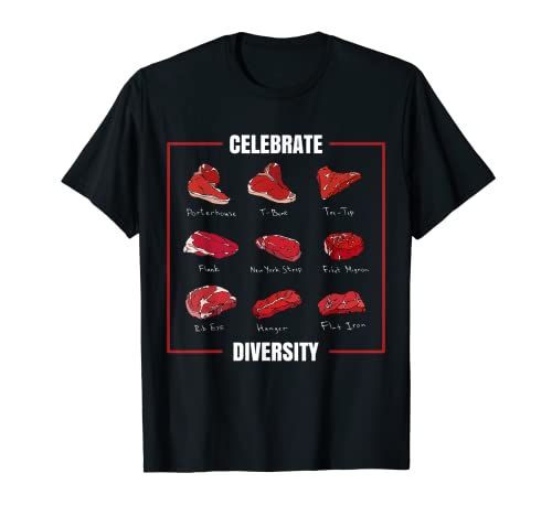 Divertida camisa de filete celebra los tipos de diversidad de amantes de los filetes Camiseta