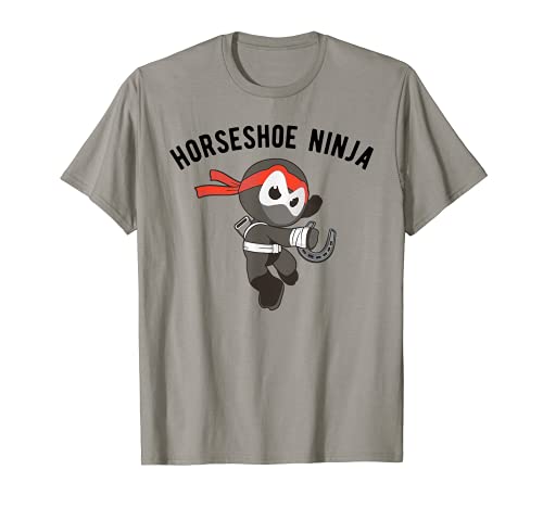 Divertido juego de herradura Ninja Pitching Lindo Ninjutsu Herradura Camiseta