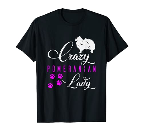 Divertido Pom Mamá Regalo Mullido Perro Mujeres Pomerania Camiseta
