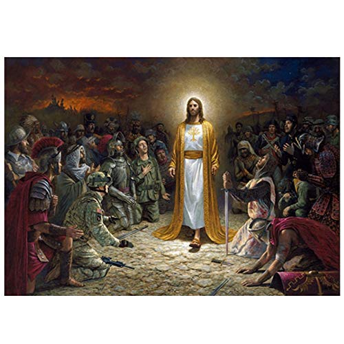 Diy Diamante Pintura 5D Jesús Salva El Mundo Redondo Taladro Punto De Cruz Mosaico Boda 40x50cm