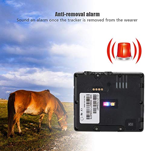 Diyeeni Mini Rastreador Solar Portátil GPS/gsm,Rastreador GPS+LBS+WiFi Impermeable para Ganado Vaca Oveja Caballo Camello,Alarma WiFi Anti-perdida Anti-Remoción,Cerca GPS/Cerca WiFi,Monitor de Voz