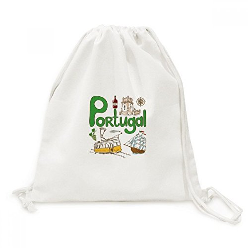 DIYthinker Patrón Portugal Famoso Nacional Símbolo de la Lona del morral del Lazo de Viaje Bolsas de la Compra