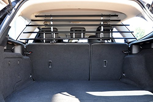 dobar Walky Barrier 62200 Separador Plegable para Maletero, para Perros, para Todo Tipo de Coches, 28-36 x 82-141 cm, Color Negro