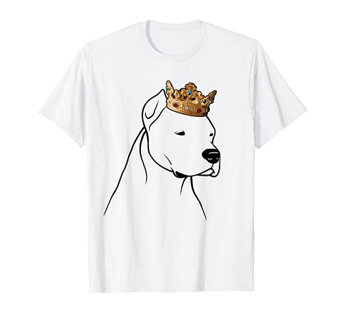 Dogo Argentino Perro con corona Camiseta