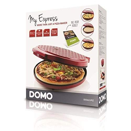 Domo DO9177PZ fabricante de pizza y hornos 1 Pizza(s) Rojo - Horno para pizzas (1 Pizza(s), 30 cm, 12 min, Rojo, 30 cm)