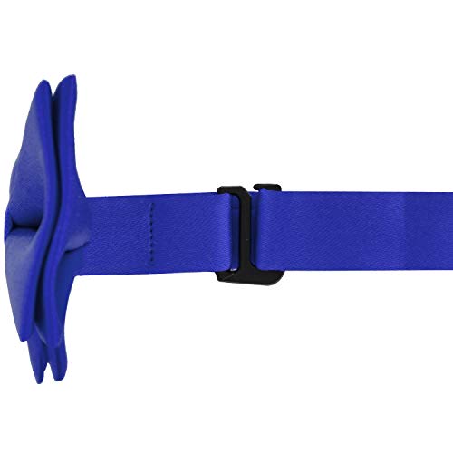 DonDon pajarita noble para niños - combinada y ajustable 9x 4,5 cm - de color azul - brillada con aire de seda