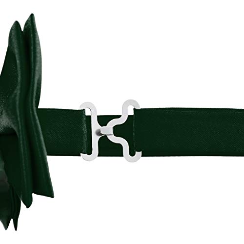 DonDon Tirantes para hombres ancho 3,5 cm en forma de Y, elásticos y ajustables en paquete de 2 con pajaritas adecuada 12 x 6 cm - Verde