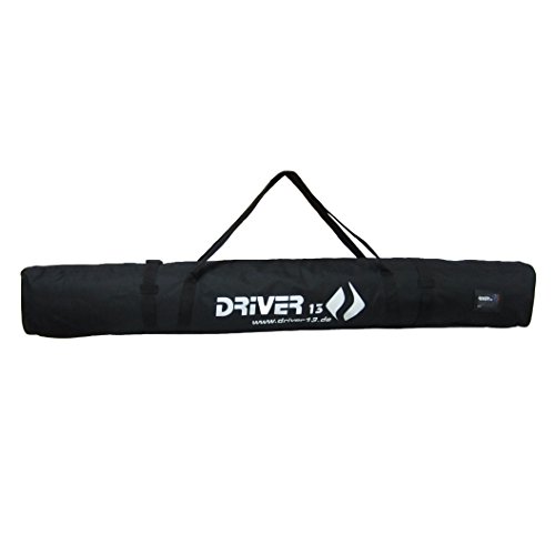 Driver13 ® Bolsa de esquí bolsa para bastones de esquí, bolsa de esquí para el almacenamiento y el transporte durante el esquí, negro impermeable 185 cm