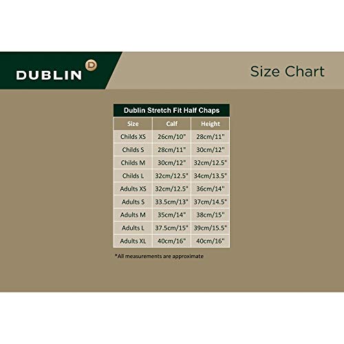 Dublin - Zahones cortos infantiles de ajuste elástico modelo Sparkle para niños niñas (Extra Pequeño) (Negro)