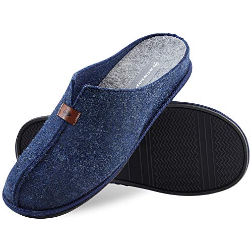 Dunlop Zapatillas Casa Hombre, Zapatillas Hombre Forro de Felpa, Pantuflas Hombre Suela Antideslizante, Regalos para Hombre y Adolescentes Talla 41-46 (43, Azul, Numeric_43)