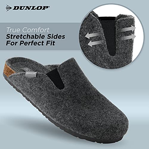 Dunlop Zapatillas de hombre, zapatillas de fieltro suela de goma antideslizante, zapatos de interior al aire libre, color, talla 43 EU