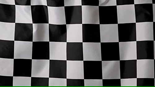Durabol Gran Bandera de Carrera Cuadro Negro y Blanco 150 x 90 cm Satén Flag