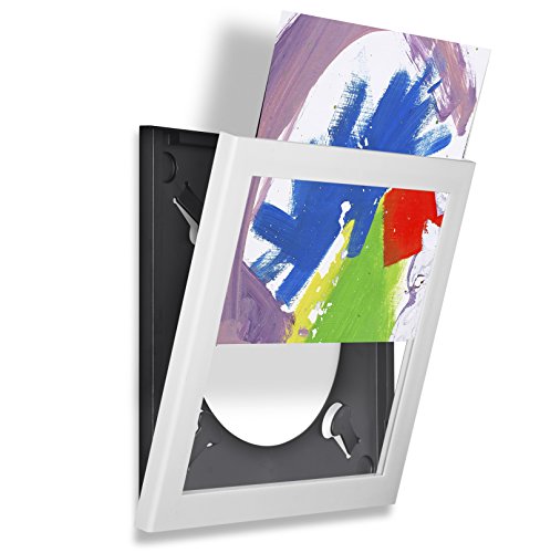 Easy Change Frame Show & Listen - Marco para Discos de Vinilo y LP (4 Unidades), Color Blanco