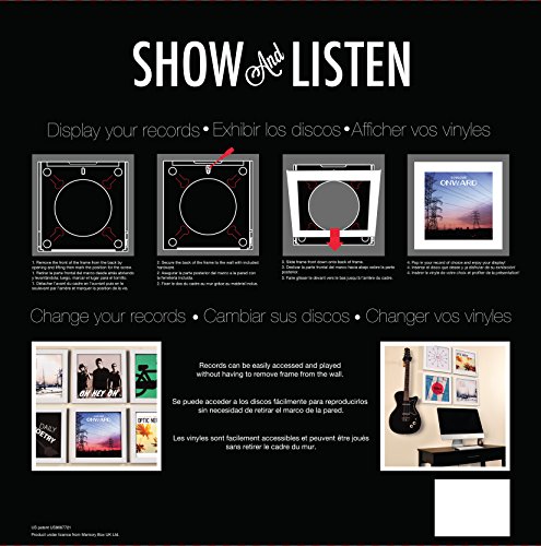 Easy Change Frame Show & Listen - Marco para Discos de Vinilo y LP (4 Unidades), Color Blanco