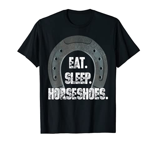 Eat Sleep Herraduras Juego Torneo Camiseta