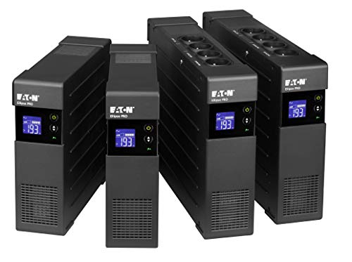Eaton Ellipse PRO 1200 IEC - Fuente de alimentación ininterrumpida (SAI) 1200 VA con protección de sobrevoltaje (8 salidas IEC) y regulación de voltaje (AVR).