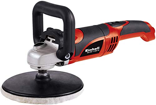 Einhell Pulidora angular CC-PO 1100/1 E (1.100 W, 1.000-3.500 min-1 velocidad, 180mm disco-ø, arranque suave, bloqueo del husillo, amplios accesorios)