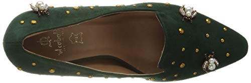 El Caballo Alanís, Zapato de tacón Mujer, Verde, 40 EU