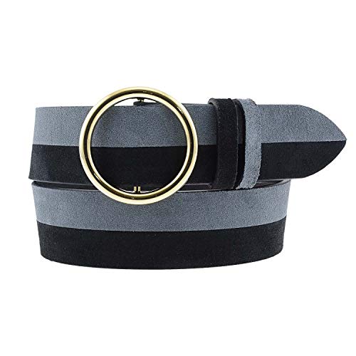 EL CABALLO Cinturón Ancho en Piel para Mujer Talla: 85 Color: NEGRO