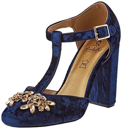 EL CABALLO Zhi0774, Zapatos Mujer, Azul, 37 EU