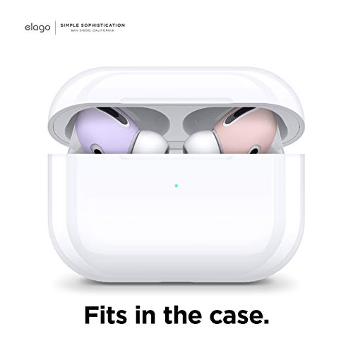 elago AirPods Pro Ear Tips Cover Secure Fit Diseñado para Apple AirPods Pro [Ajusta a la Funda] (Lovely Rosa / Lavanda)