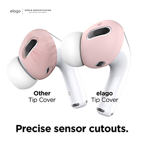 elago AirPods Pro Ear Tips Cover Secure Fit Diseñado para Apple AirPods Pro [Ajusta a la Funda] (Lovely Rosa / Lavanda)