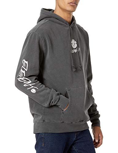 Element Men's Dome Pigment Hood Sweatshirt, FLINT BLACK, S