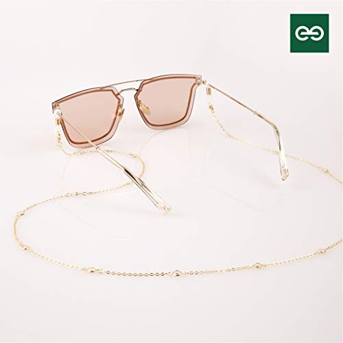 Eli-time Cordones para Gafas para Mujer Circón transparente Cadena para Anteojos para gafas de sol/Soportes para gafas/Cordones para el cuello para gafas