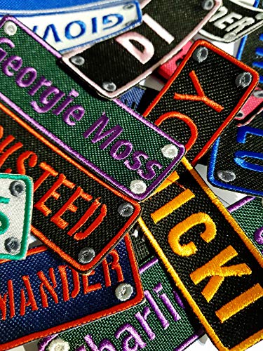 Emporium Embroidery Parches Rectangular Personalizados Customizados Plancha Bordado Chaquetas Uniforme Vaqueros Etiquetas Grande