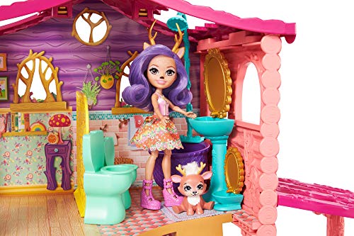 Enchantimals - Casa Danessa con muñeca Danessa y mascota, casa de muñeca con accesorios (Mattel GW90)