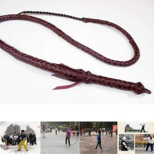 Equestrian BullWhip fustas Látigo Ecuestre De Cuero De Cuero | Látigo De Toro Duradero Trenzado Hecho A Mano Utilizado Para Entrenamiento Deportivo Ancianos Fitness ( Color : Red , Size : 2.1m/6.9ft )