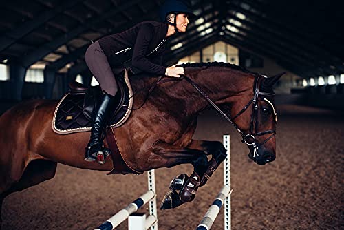 Equestrian Stockholm Saltar Pony - Manta para silla de montar, color marrón dorado