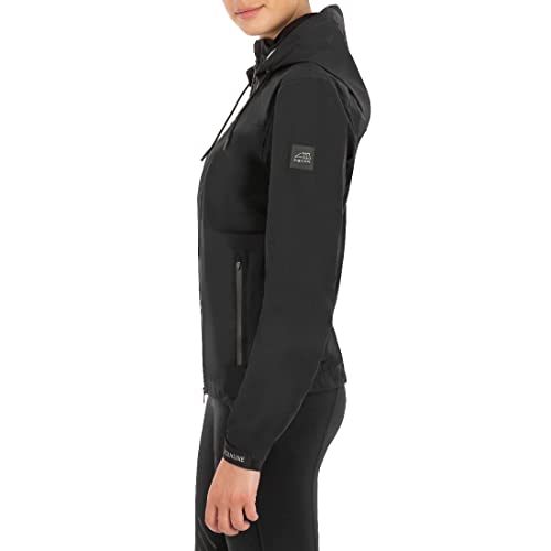 Equiline EQ_CATEC - Chaqueta impermeable para mujer, color negro, talla XL