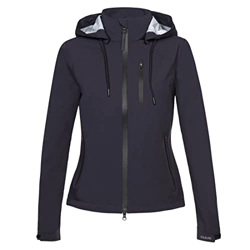 Equiline EQ_CATEC - Chaqueta impermeable para mujer, color negro, talla XL