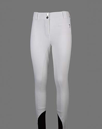 Equiline Pantalones de equitación para mujer, tejido softshell, cintura alta, ribetes de agarre completo, talla: 40