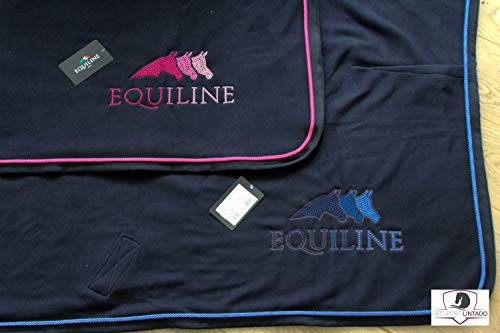 Equiline Sprint - Manta para caballo, talla M, color azul marino y rosa
