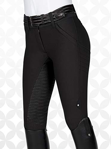 Equiline X-Shape Full Grip - Pantalón de equitación (talla 44), color negro